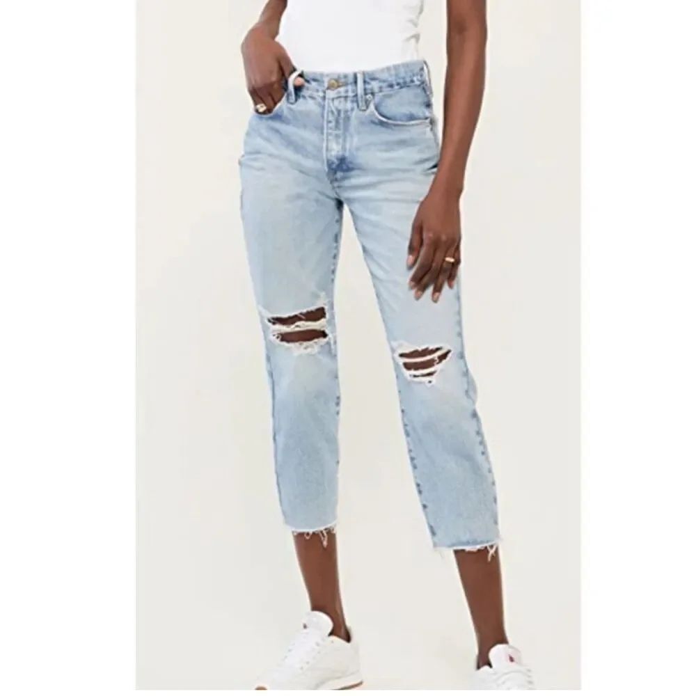 Good American Distressed Raw Hem Jeans Size 2/26